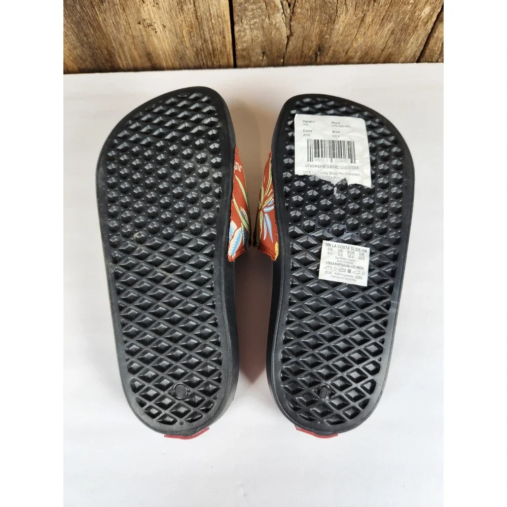 Vans Boys Slides La Costa Hawaii Tropical Print Sandals VN0A5HF5AN6 Kids 4